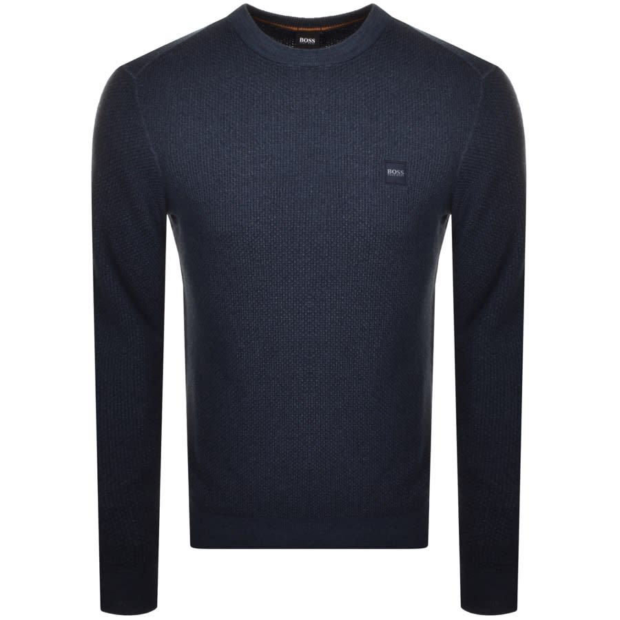 Alternative Image for ProductBOSS Kustorio Knitted Jumper in Navy1